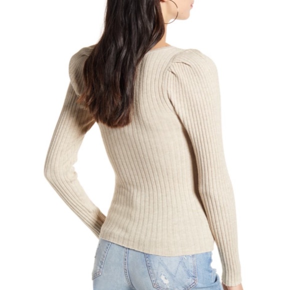 🆕 LEITH Ribbed Puff Sleeve Sweater Size XL - Picture 2 of 8